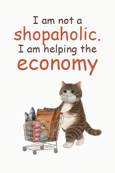 I am not a shopaholic. I am helping the economy