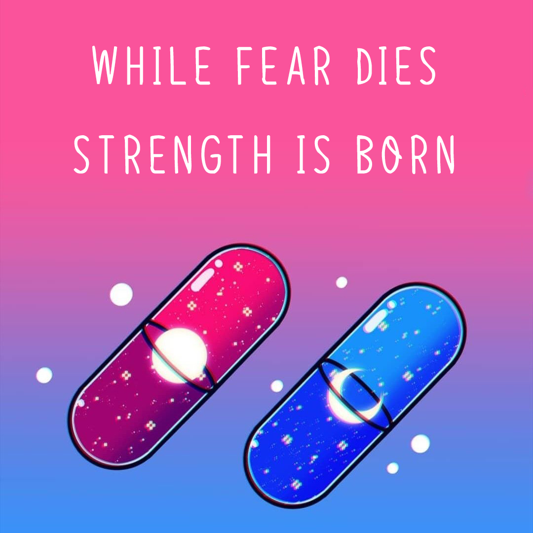 While fear dies, strength is born kkk